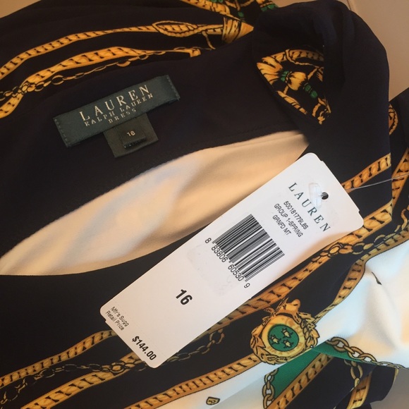 New Lauren Ralph Lauren 16 nautical dress green - Picture 6 of 7